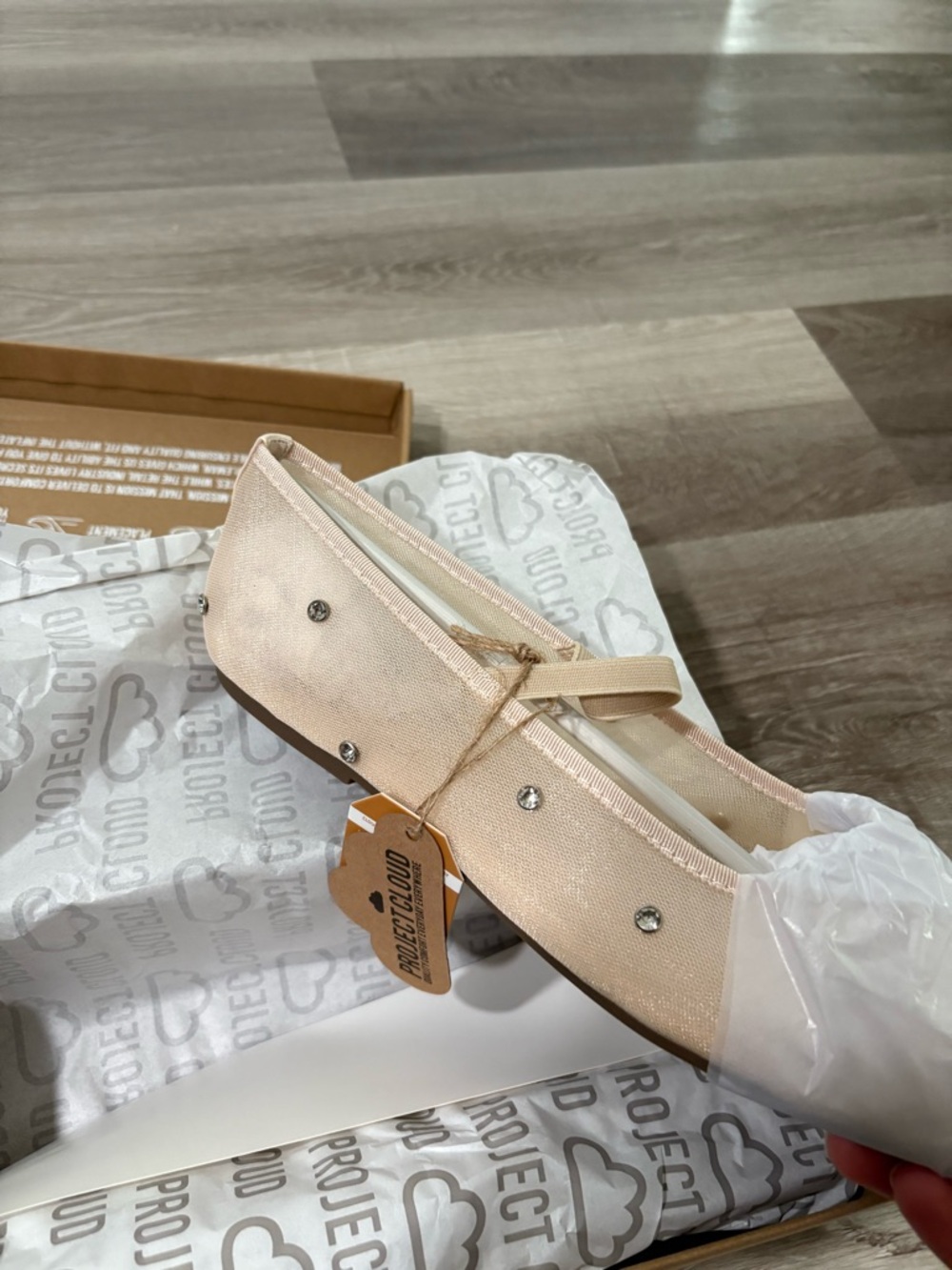 Women's Ballet Flats in Light Beige - Comfortable Everyday Style - Picture 4 of 8